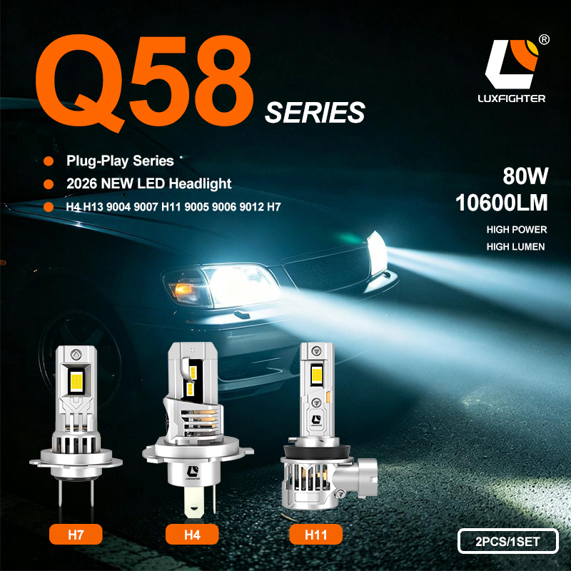 Se ha lanzado oficialmente la nueva serie LUXFIGHTER 2026 Q58 de faros LED para automóviles enchufables